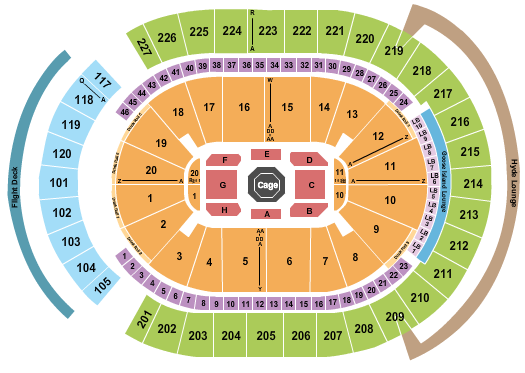 seating chart for T-Mobile Arena UFC 2 - eventticketscenter.com
