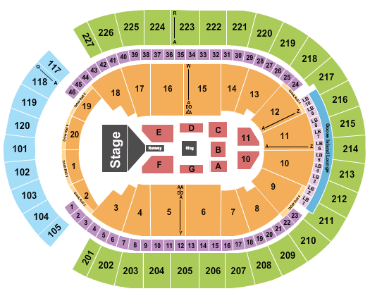 T-Mobile Arena WWE Seating Chart