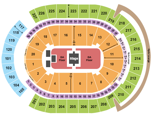 T-Mobile Arena Zach Bryan Seating Chart