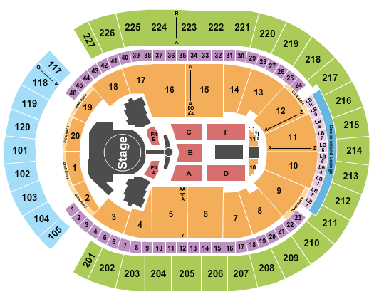 Metallica T Mobile Arena Seating Chart