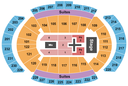 T-Mobile Center Dan and Shay 2024 Seating Chart