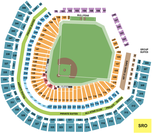 T-Mobile Park Baseball Seating Chart