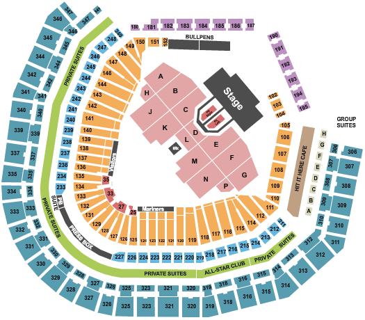 T-Mobile Park Def Leppard Seating Chart