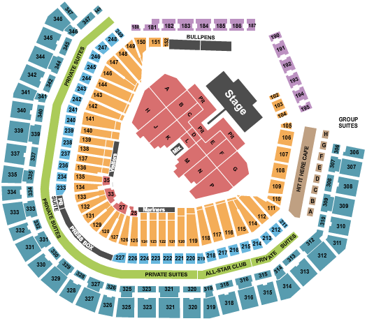 T-Mobile Park Foo Fighters Seating Chart