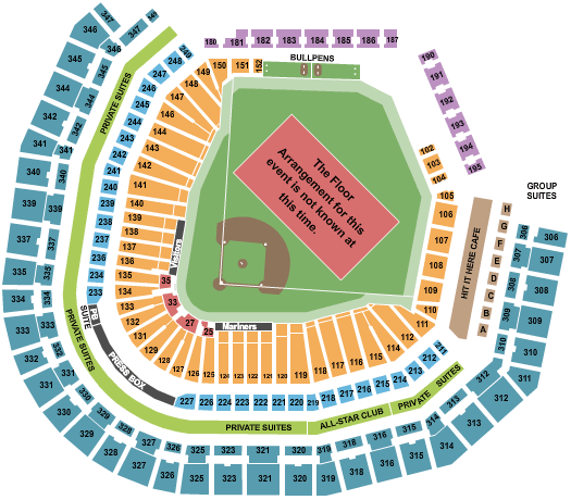 seating chart for T-Mobile Park - Generic Floor - eventticketscenter.com