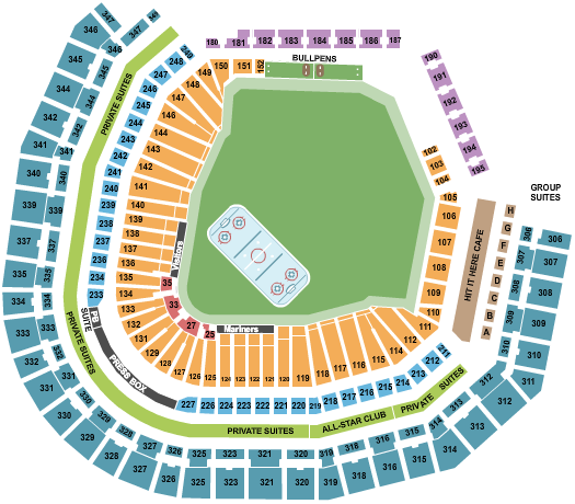 T-Mobile Park Hockey Seating Chart