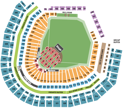 T-Mobile Park The Who Seating Chart