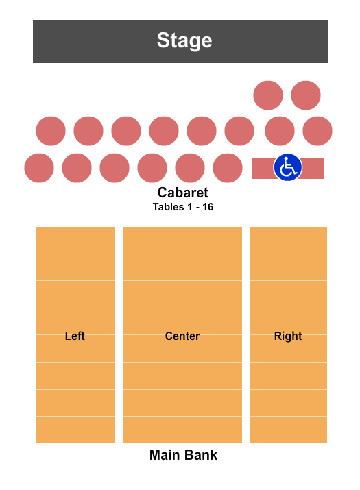 Tennessee Performing Arts Center - Andrew Johnson Theater Cabaret 2 Seating Chart