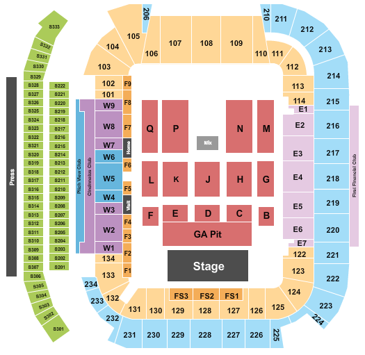 TQL Stadium Seating Chart
