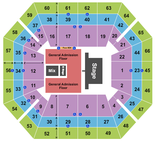 ExtraMile Arena 21 Pilots Seating Chart