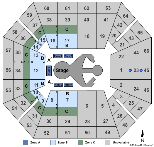 ExtraMile Arena Dralion Zone Seating Chart