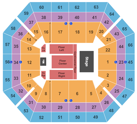 ExtraMile Arena End Stage 180 Seating Chart