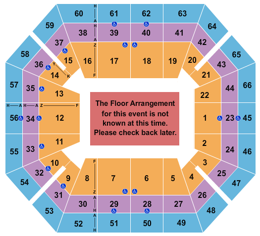 Exactech Arena Seating Map