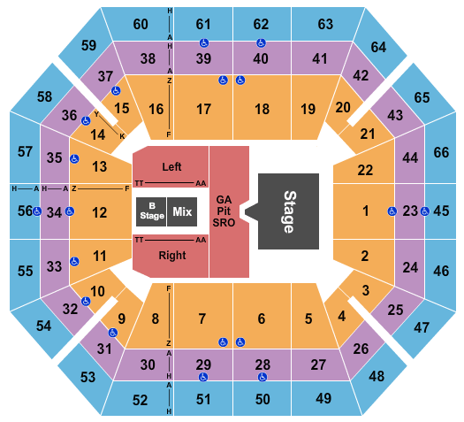 ExtraMile Arena Keith Urban Seating Chart