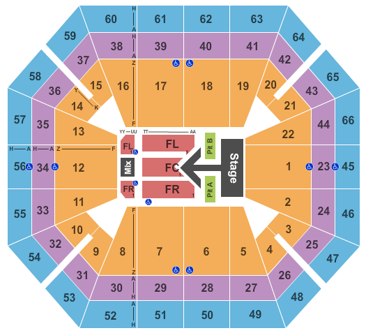 ExtraMile Arena Maroon 5 Seating Chart