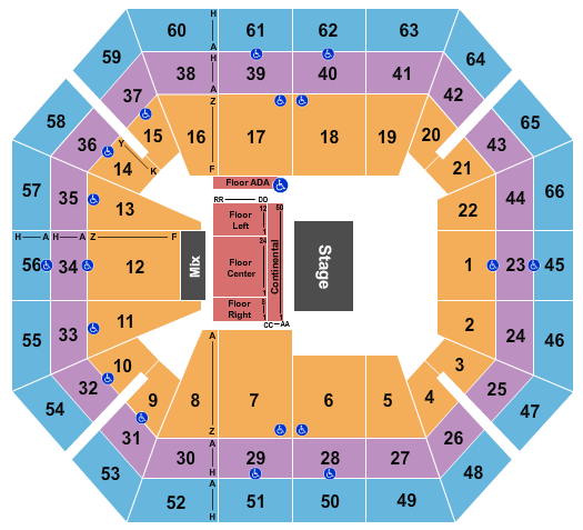 ExtraMile Arena MercyMe Seating Chart