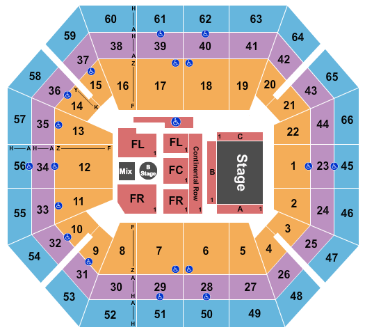 ExtraMile Arena NKOTB Seating Chart