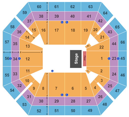 ExtraMile Arena SYTYCD Seating Chart