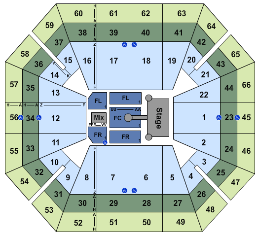 ExtraMile Arena Shania Twain Seating Chart