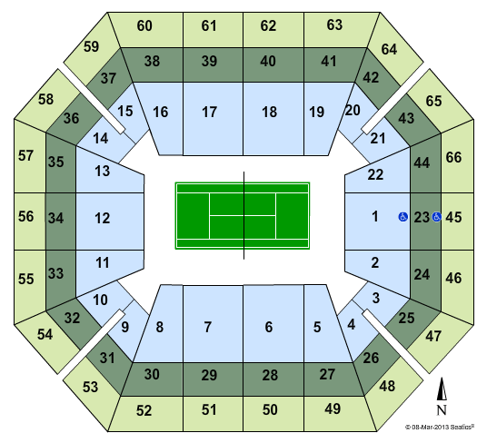 ExtraMile Arena Tennis Seating Chart