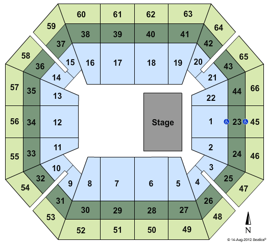 ExtraMile Arena Train Seating Chart