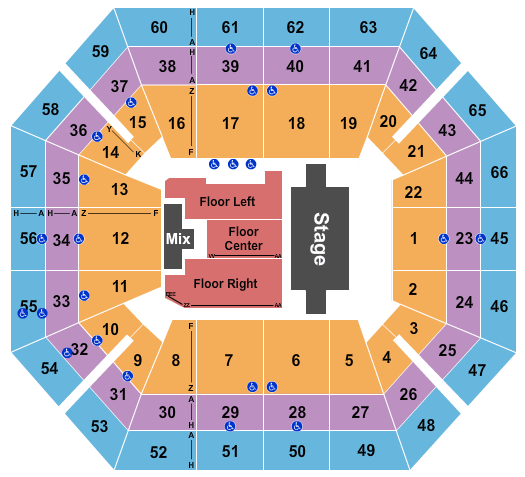 ExtraMile Arena TS Orchestra Seating Chart