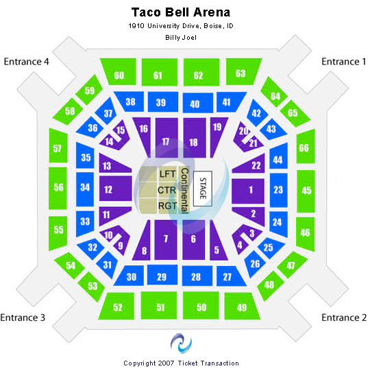 ExtraMile Arena Billy Joel Seating Chart