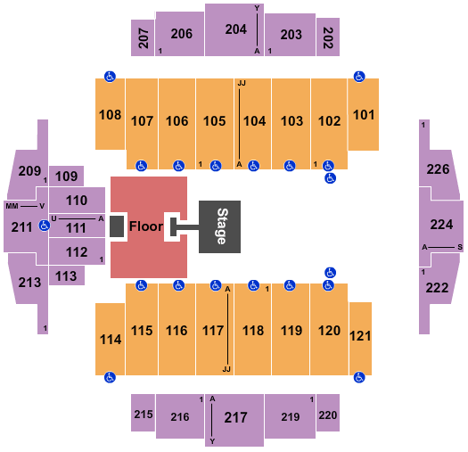 triple door seating chart