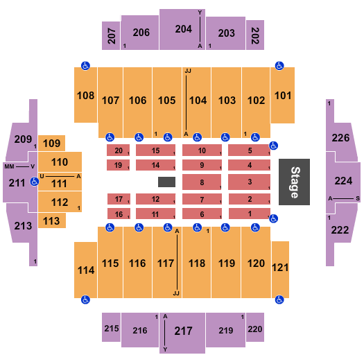 Tacoma Dome Seating Chart With Rows And Seat Numbers