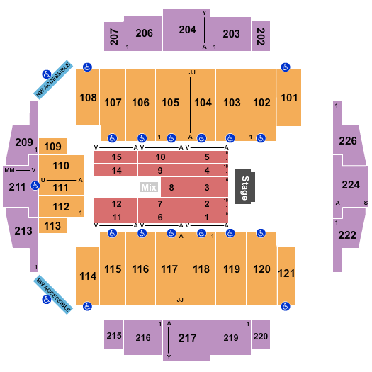 Tacoma Dome End Stage 2 Seating Chart