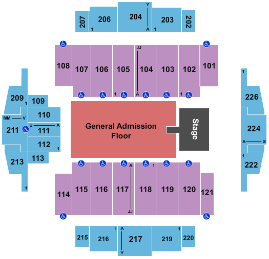 Tacoma Dome Endstage with Catwalk Seating Chart