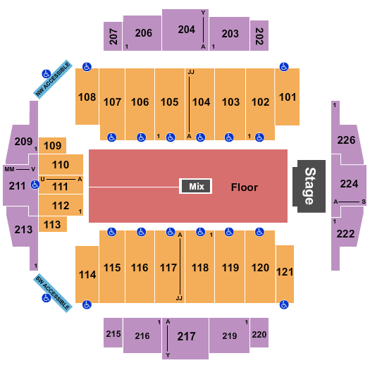 Tacoma Dome Endstage GA Floor Seating Chart