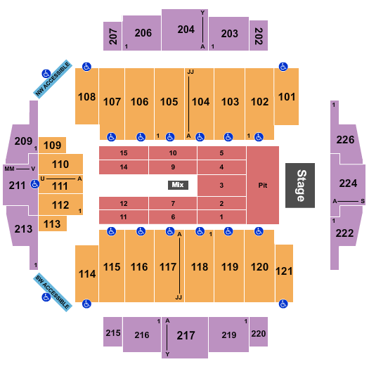 Tacoma Dome Endstage Pit Seating Chart