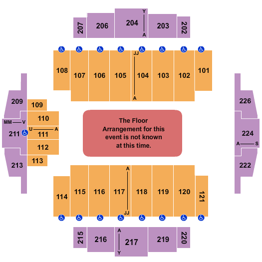 Tacoma Dome Generic Floor Seating Chart