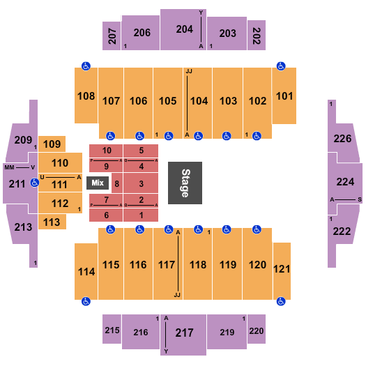 Tacoma Dome Impractical Jokers Seating Chart
