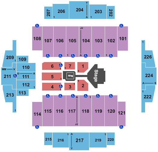 Tacoma Dome WWE 2 Seating Chart