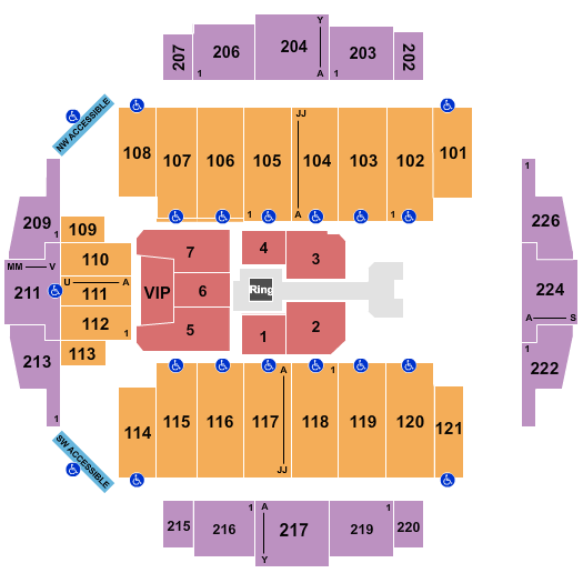 Tacoma Dome Wrestling - AEW Seating Chart