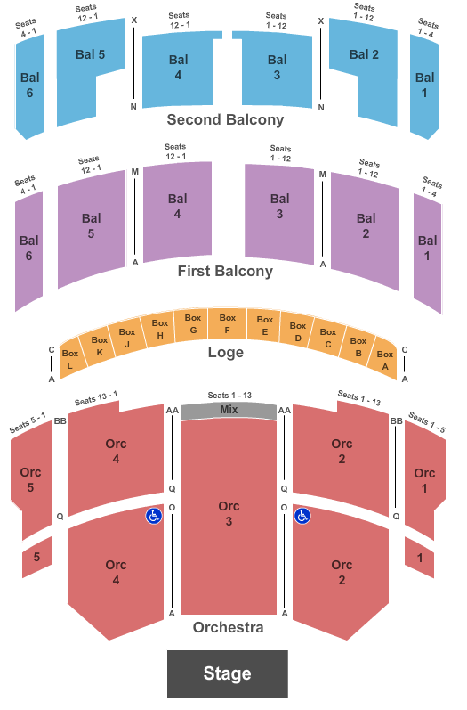 Taft Theatre Seating Chart - Cincinnati