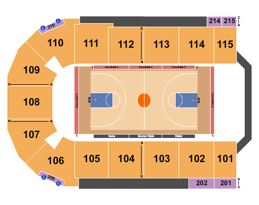 Tahoe Blue Event Center Basketball - Tahoe Tip Off Seating Chart