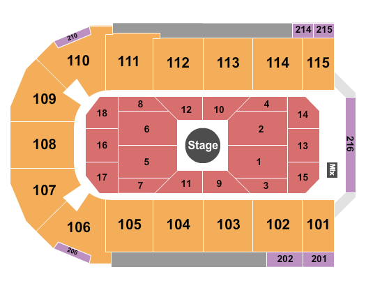 Tahoe Blue Event Center Boxing Seating Chart