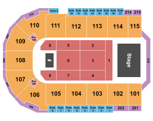 Tahoe Blue Event Center Endstage 3 Seating Chart