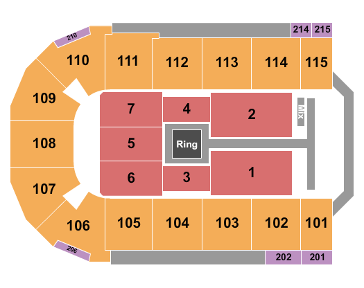 Tahoe Blue Event Center WWE Seating Chart