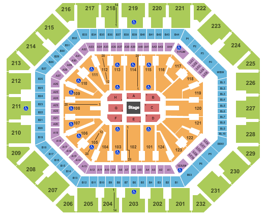 Footprint Center Comedy Get Down Tour Seating Chart