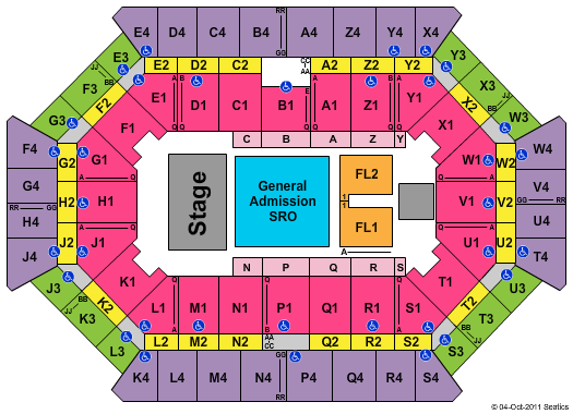 Donald L. Tucker Civic Center Sugarland Seating Chart