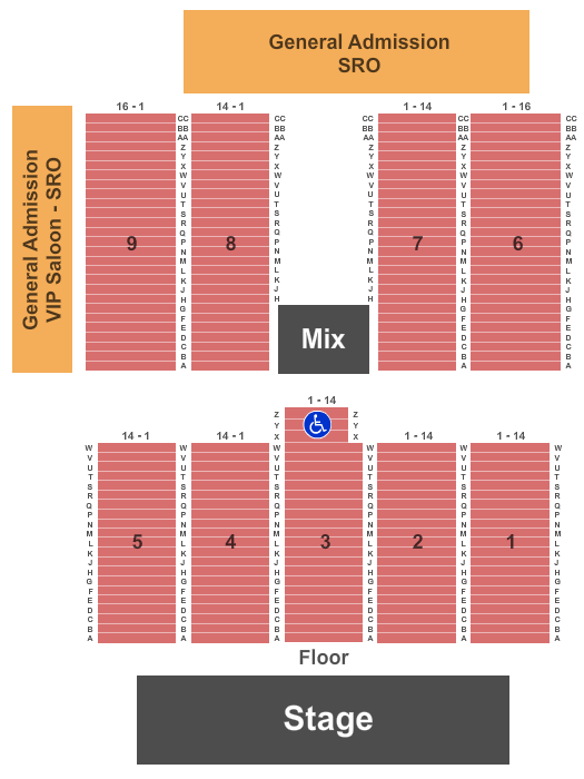 Tallahassee Pavilion End Stage Seating Chart