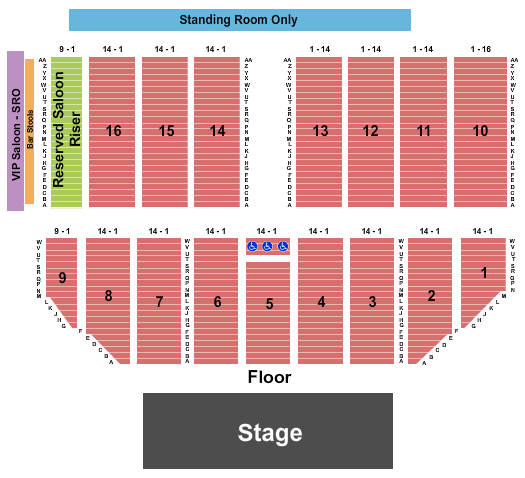 Tallahassee Pavilion Styx Seating Chart