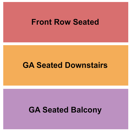 Tally Ho Theater Front Row/GA 2 Seating Chart