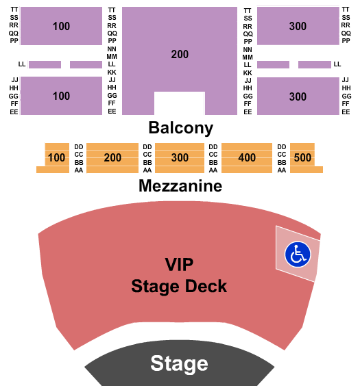 Tampa Theatre Endstage GA Seating Chart