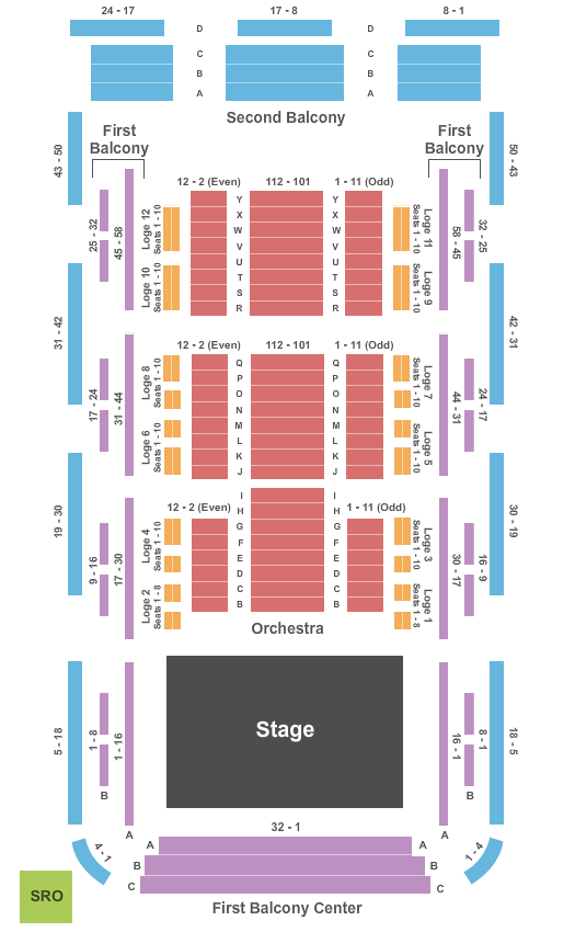 Tanglewood Ozawa Hall - Endstage Seating Chart