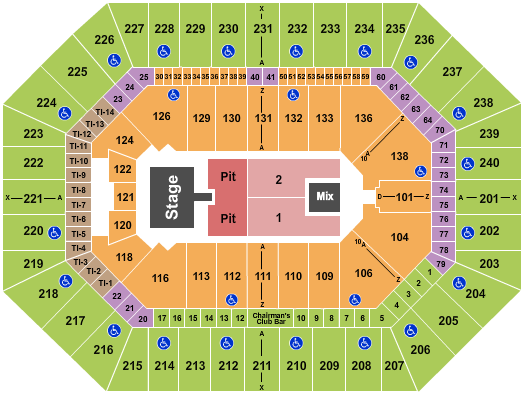 Target Center Cage the Elephant Seating Chart